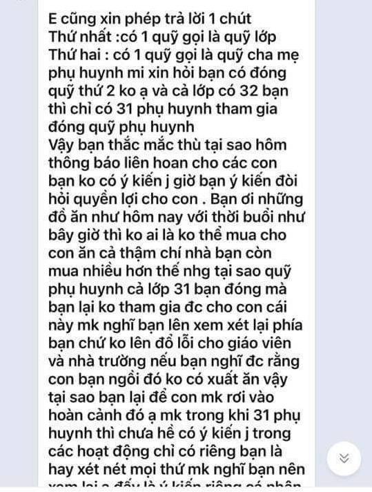 Đoạn tin nhắn khiến cả cõi mạng dậy sóng: Mẹ không đóng quỹ phụ huynh, con phải ngồi nhìn các bạn ăn liên hoan - Ảnh 2.