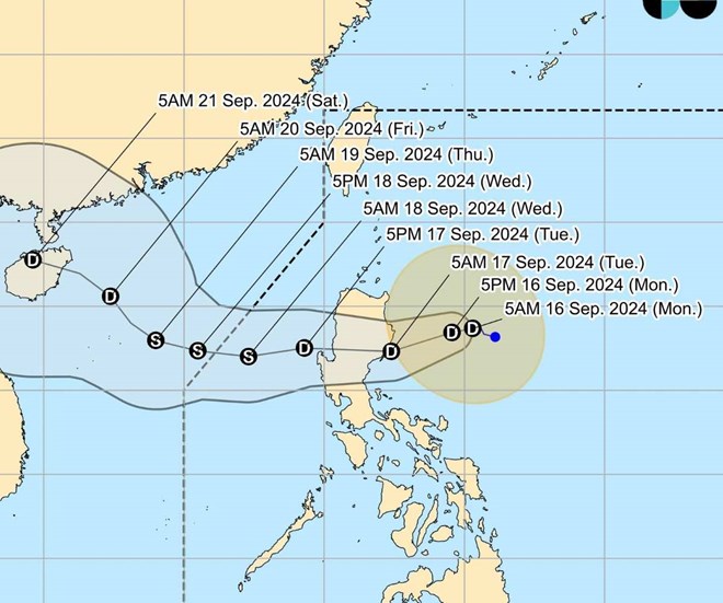 Áp thấp gần Philippines mạnh lên, dự kiến đi vào Biển Đông