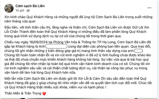 bài học cho ngành dịch vụ - khách sạn nhìn từ vụ cơm sạch bà liên