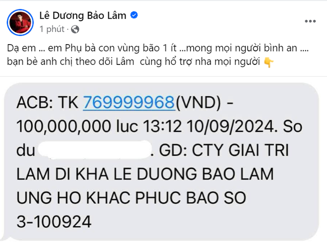 Các nghệ sĩ tích cực ủng hộ khắc phục hậu quả bão lũ cùng người dân miền Bắc ảnh 35