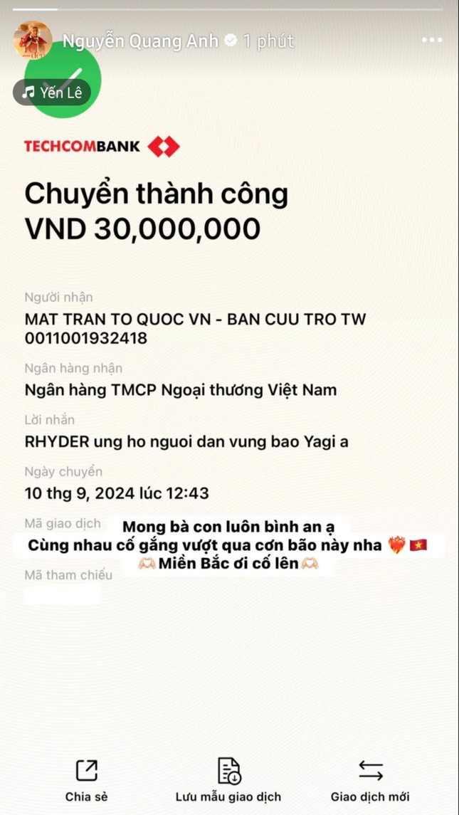 Các nghệ sĩ tích cực ủng hộ khắc phục hậu quả bão lũ cùng người dân miền Bắc ảnh 30