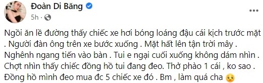 Đoàn Di Băng khoe khéo độ giàu bằng status so sánh với người khác gây ra phản ứng trái chiều