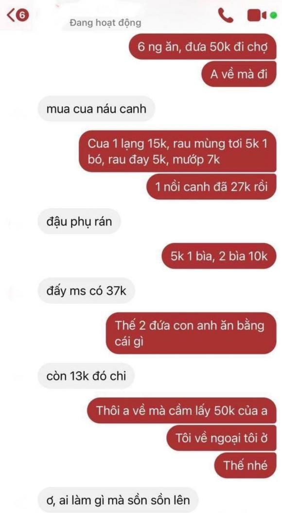 đưa tiền cho vợ, tiền đi chợ, chồng keo kiệt